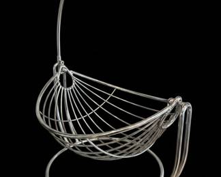 Vintage Godinger Silver Plate Fruit Basket with Banana Hanger