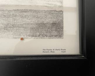 Pencil Drawing by Charles H. Overy Studio, Harvard, Mass.
