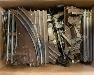 Vintage Lionel O Gauge Train Cars and Track Assortment