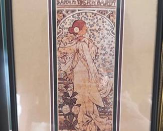 071 Alphonse Mucha La Dame aux Camlias Art Nouveau Framed Print