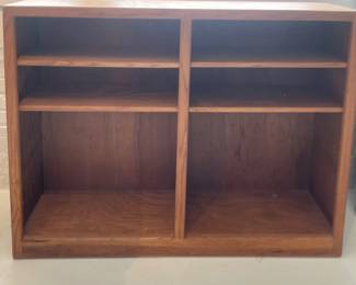 039 Solid Oak TwoSection Low Bookcase