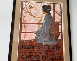 063 Madama Butterfly Opera Poster by Giacomo Puccini Framed Print