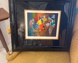 017 Itzchak Tarkay Signed Serigraph Three Women Interior Scene