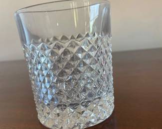 030 Set of 1012 Crystal Waterford Tumblers Diamond Pattern