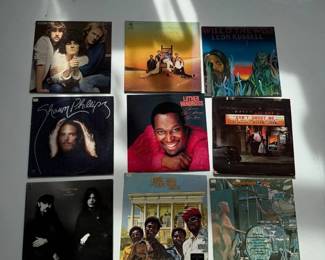001 Vintage Vinyl LP Record Collection 9 Albums Classic Rock Soul Folk