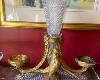 19th century French Crystal and Ormolu centerpiece (BACCARAT??)
