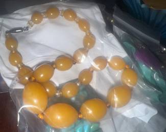 art deco Bakelite beads (I think)