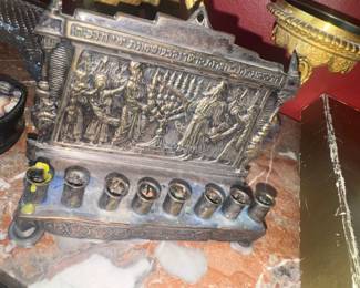Bronze-cast Hanukkah Menorah