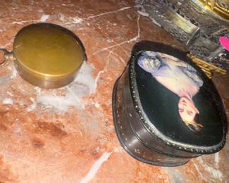 Snuff box with portrait (on right), and Compass