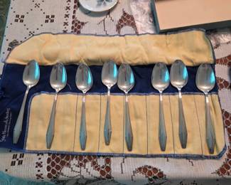 Antique Statehouse Sterling Silver Flatware Set