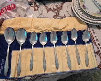 Antique Statehouse Sterling Silver Flatware Set