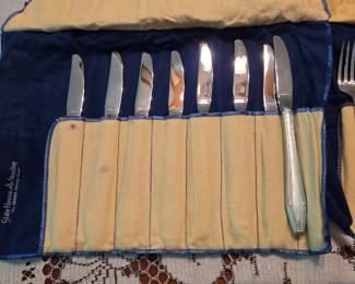 Antique Statehouse Sterling Silver Flatware Set