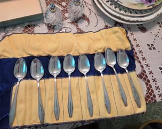 Antique Statehouse Sterling Silver Flatware Set