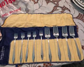 Antique Statehouse Sterling Silver Flatware Set