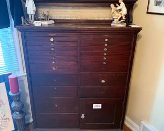 Antique Harvard Co Dental Cabinet