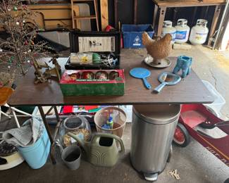 Watering Cans, Trash Bin, Misc Items