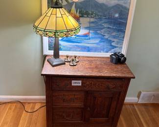 Tiffany Style Lamp, Candlestick Holders
