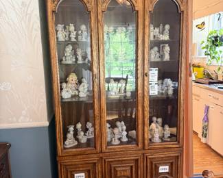 Thomasville Style China Cabinet, Unmarked Precious Moments Figurines