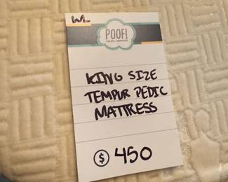 King Size Tempurpedic Mattress