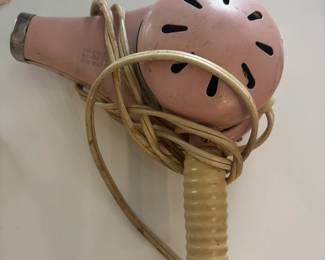 Vintage pink blow dryer adorable for hair salon decor