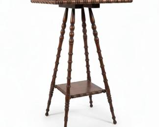 Victorian Spool Turned TwoTier Parlor Table
