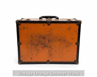 Vintage Orange Steamer Trunk