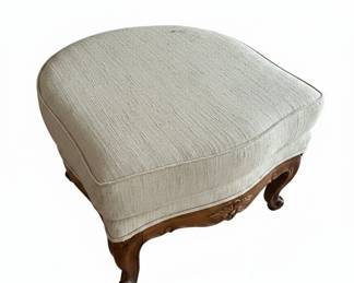 Vintage French Louis XV Style Carved Ottoman
