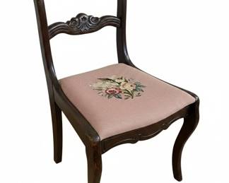 Victorian Needlepoint Side Chair