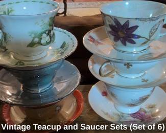 Vintage Teacup and Saucer Sets Set of