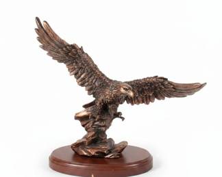 Bronze Eagle Sculpture with Presidential Award Plaque