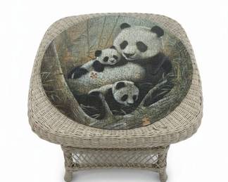 Panda Family Wicker Table