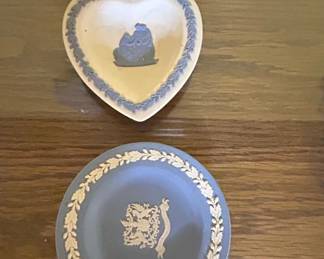 Wedgwood Jasperware Collection Heart Trinket Dish, Circular Dish, Lidded Box, and Pitcher