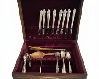 International Sterling Silver Flatware Set Royal Danish Pattern