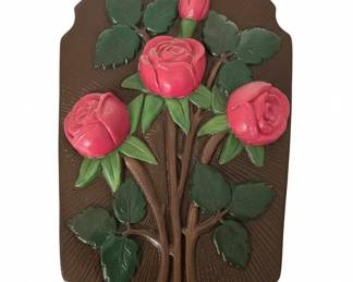 Vintage Rose Relief Plaque