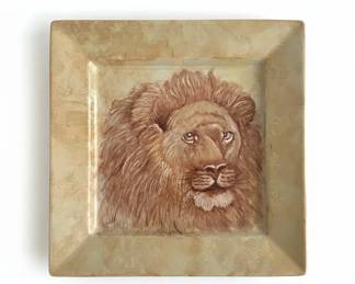 B. Cable HandPainted Decorative Plates Giraffe, Lion, Zebra second image