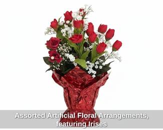 Assorted Artificial Floral Arrangements, featuring Irises sixth image