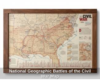 National Geographic Battles of the Civil War Map