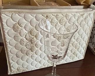 Cambridge Rosepoint Crystal Wine Glasses in Storage Case