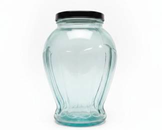 Vintage Glass Canister Set with Lids second image
