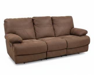 LaZBoy Brown Microfiber Reclining Sofa
