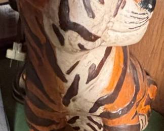 Ceramic Tiger Figurine Lamp