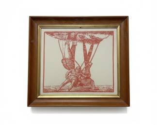 The Last Supper Folk Art Style Framed Print