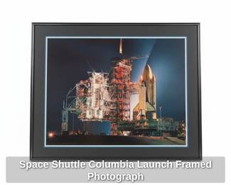 Space Shuttle Columbia Launch Framed Photograph
