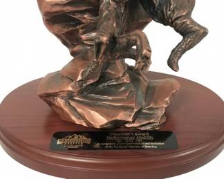 Bronze Eagle Sculpture with Presidential Award Plaque second image
