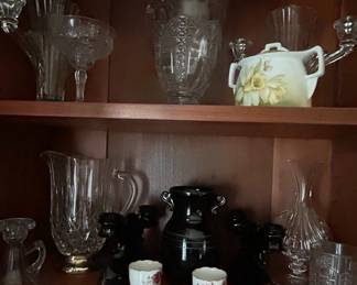 Assorted Glassware and SilverPlated Items