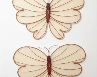 Vintage Decorative Butterfly Wall Art Set of