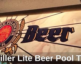 Vintage Miller Lite Beer Pool Table Light