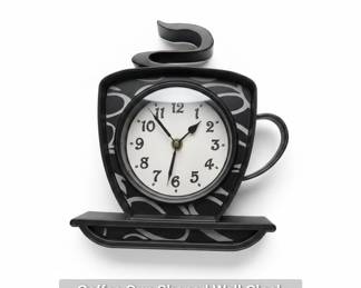 Coffee Cup Shaped Wall Clock