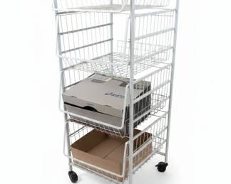 IKEA ALGOT Wire Basket Storage Unit on Wheels