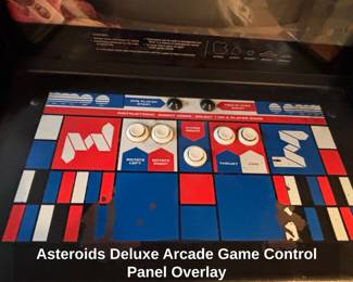 Asteroids Deluxe Arcade Game Control Panel Overlay